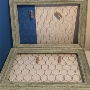 Two rustic hanging picture frame